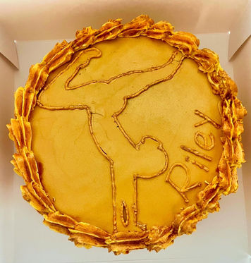 gymnastics gold medal cake