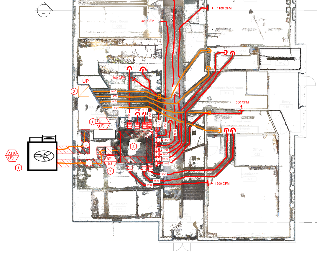 Renovation: Mechanical design services for HVAC renovation; 18,000 square feet.
