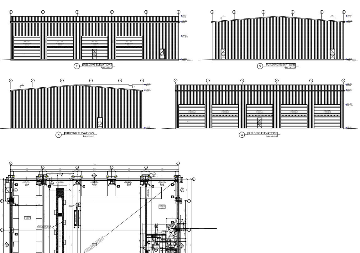 New Construction: Mechanical and plumbing design services for truck maintenance and repair shop
