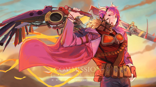 colored sketch commission