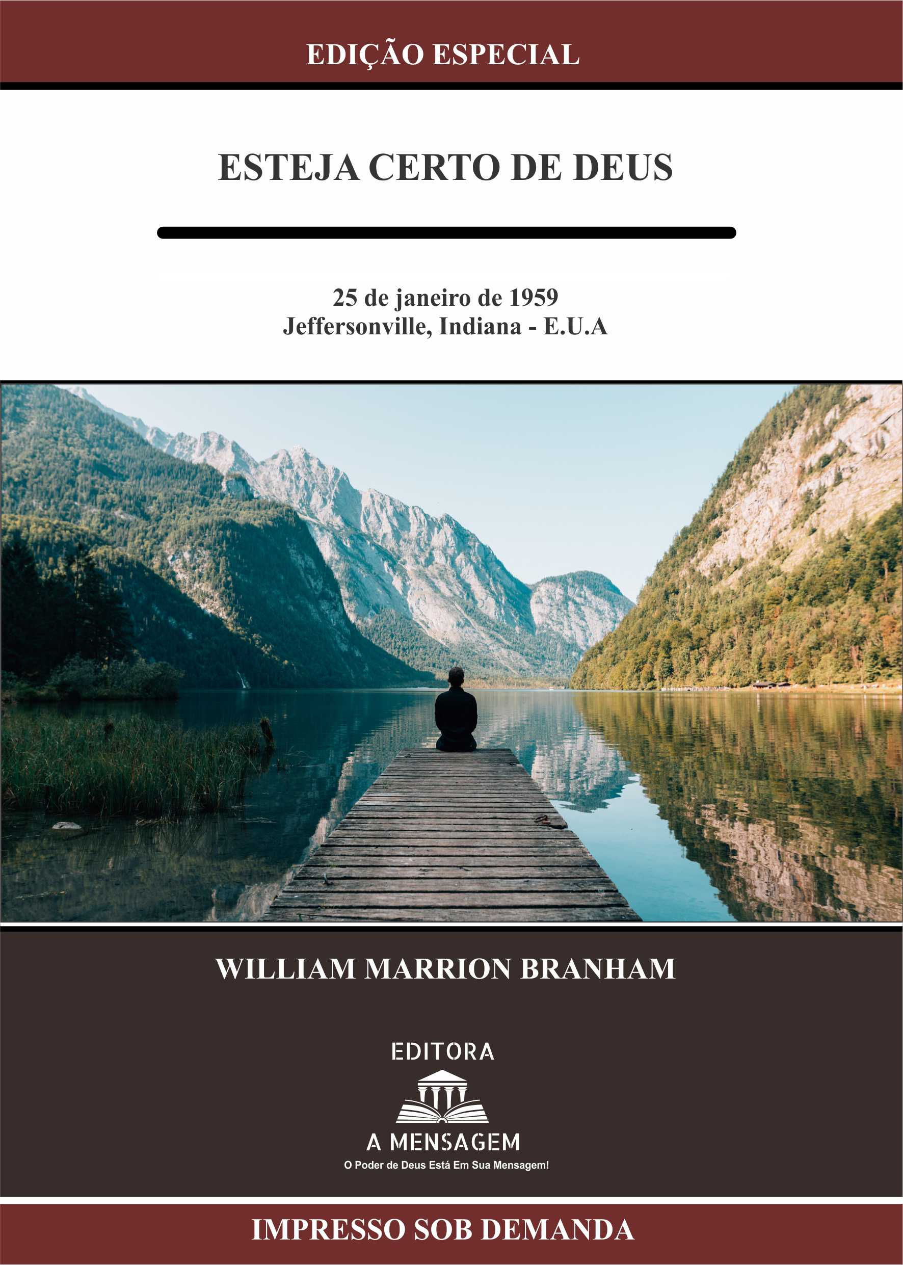 Livro - Mensagem 59-0125 - Esteja Certo De Deus - Branham