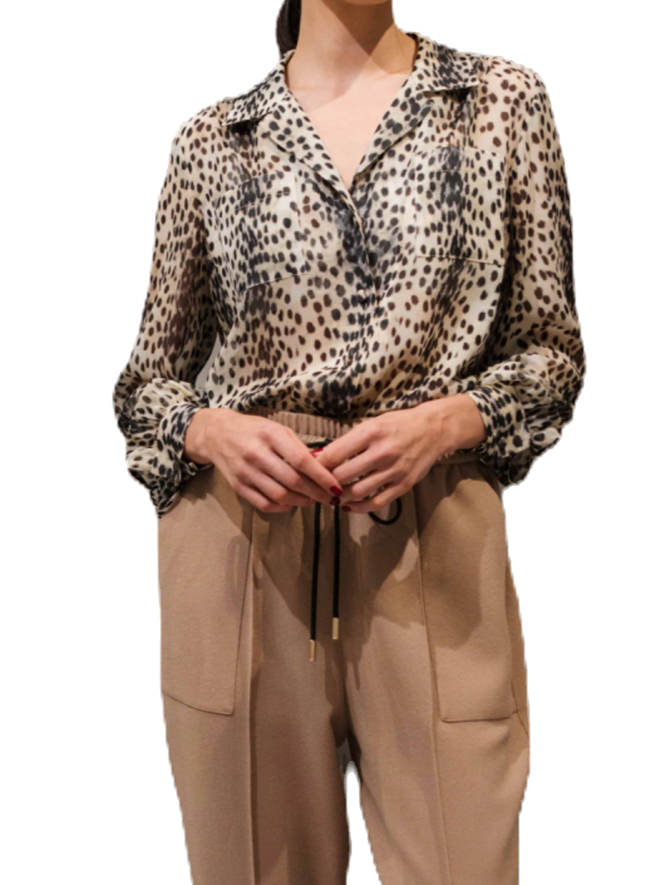 Leopard Print Georgette Blouse