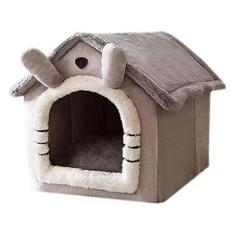 Thumbnail: All Season Dog House Style Bed - Removable Washable Pet Bed for Small Dogs Teddy