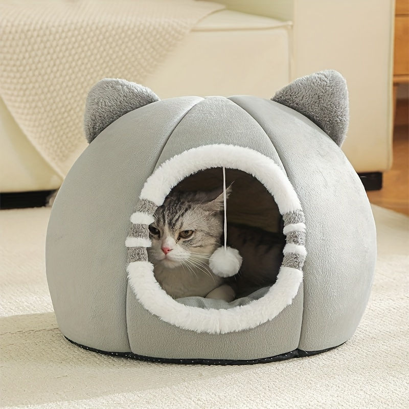Thumbnail: Deep Sleeping Cat Bed Cave Nest With Soft Mat Bed For Cats Pet Products  Bag Sof