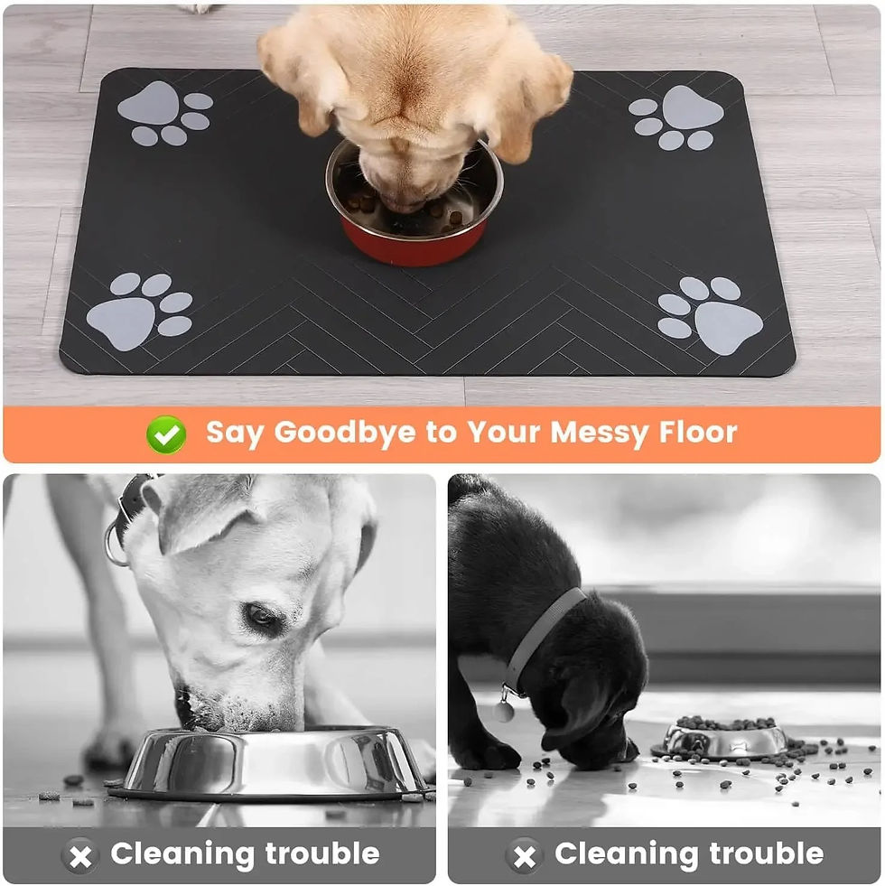 Thumbnail: Pet Feeding Mat-Absorbent Pet Placemat Rubber Backing Quick Dry Water Mat for Do
