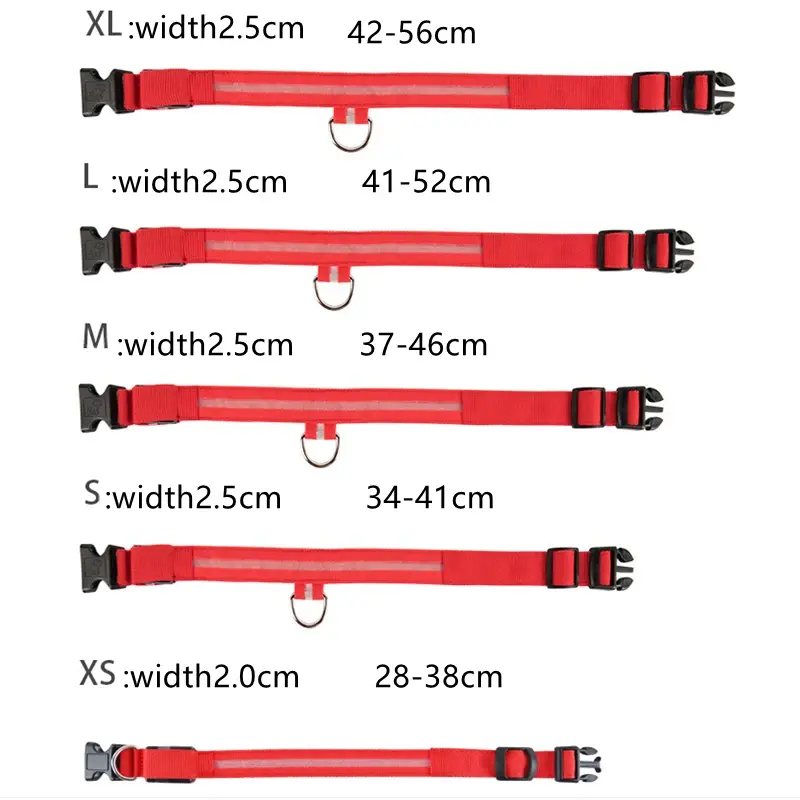 Thumbnail: 3 Modes Dog Luminous Charge Collar Led Usb Cat Dogs Collars Detachable Night Led