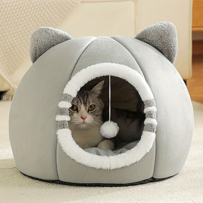 Thumbnail: Deep Sleeping Cat Bed Cave Nest With Soft Mat Bed For Cats Pet Products  Bag Sof