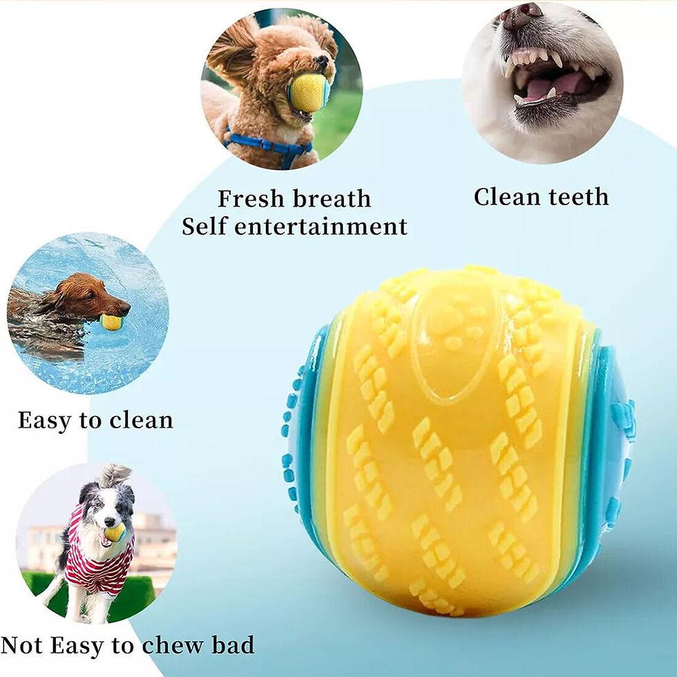 Thumbnail: 8 Pack Squeaky Dog Toy Balls, Durable Teeth Cleaning Interactive Puppy Chew Ball