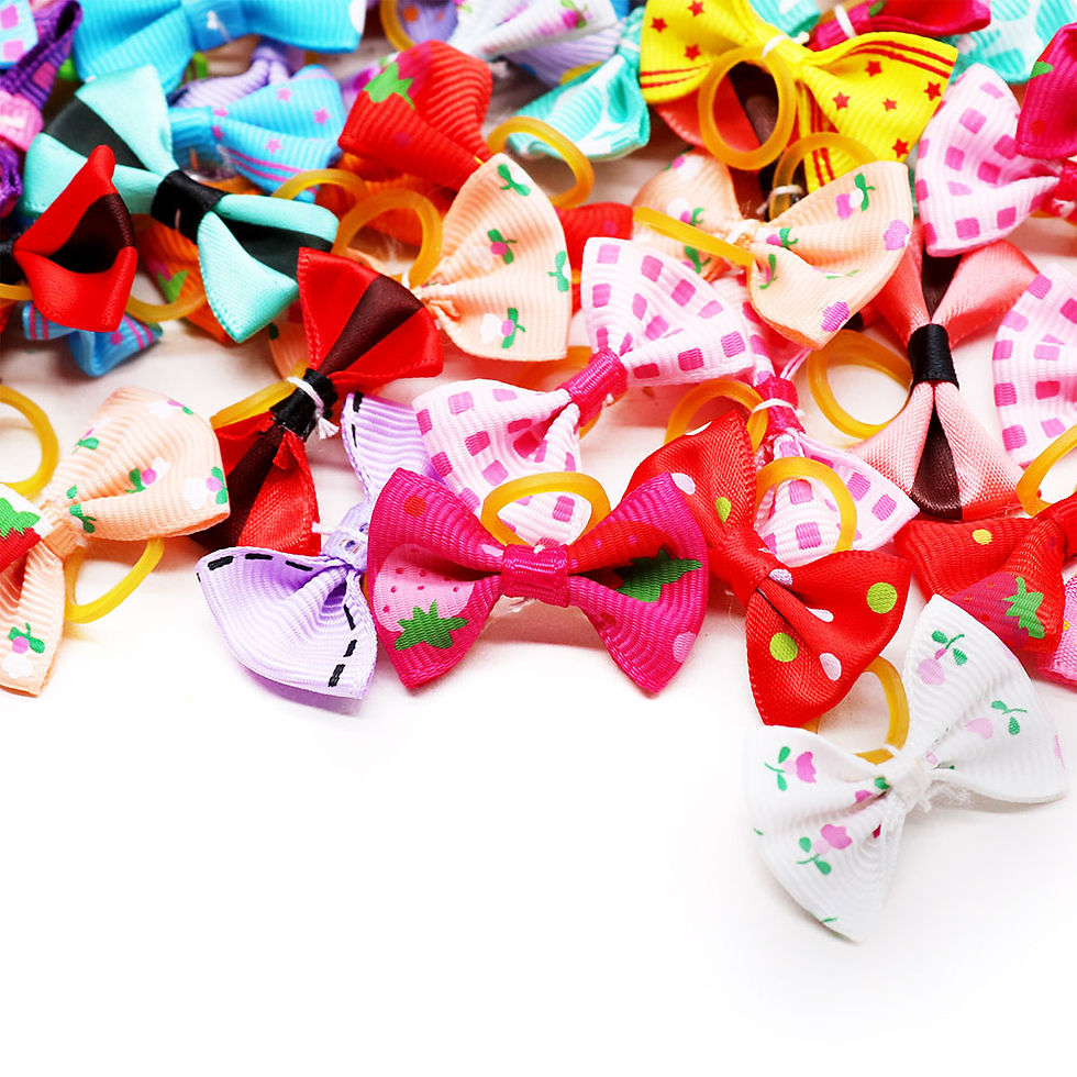 Thumbnail: 30PCS Dog Bow With Rubber Band Dog Hair Accessories Handmade Movable Puppy Bows 