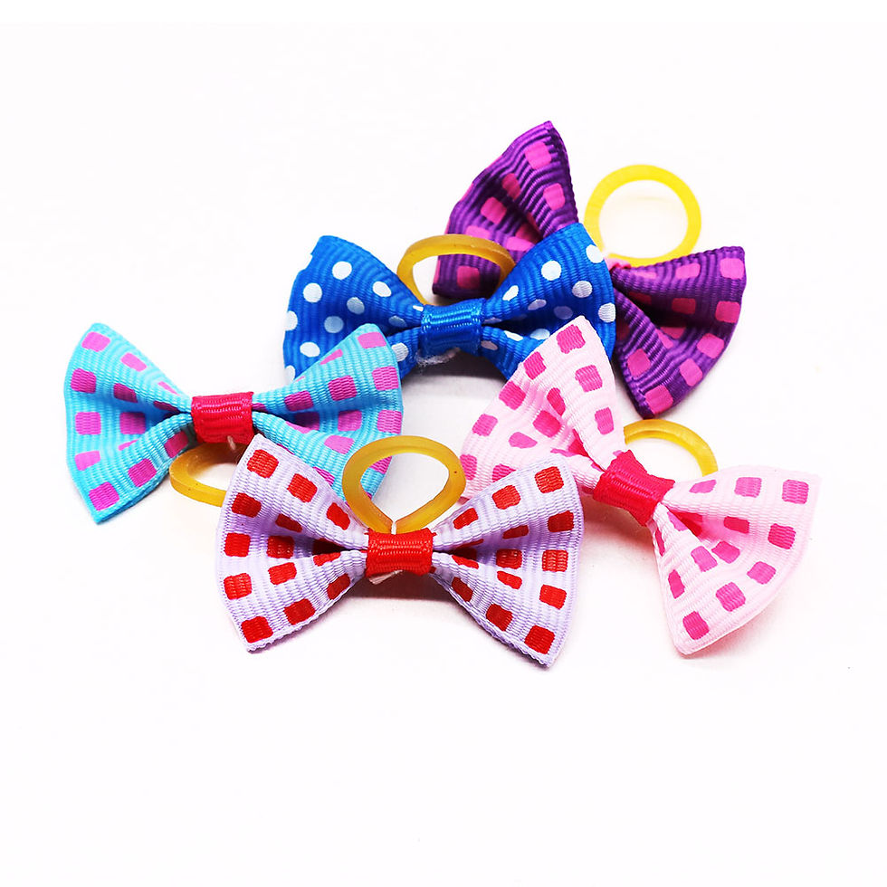 Thumbnail: 30PCS Dog Bow With Rubber Band Dog Hair Accessories Handmade Movable Puppy Bows 