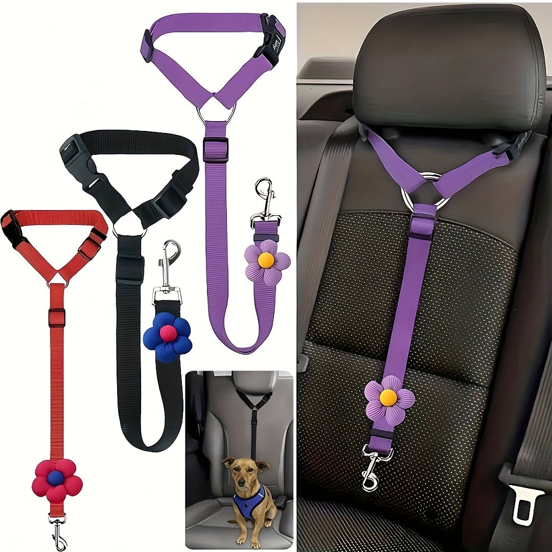 Dog Seat Belt for Vehicle Secure, Pet Car Tether Safety Leash for Dogs In Vehicl