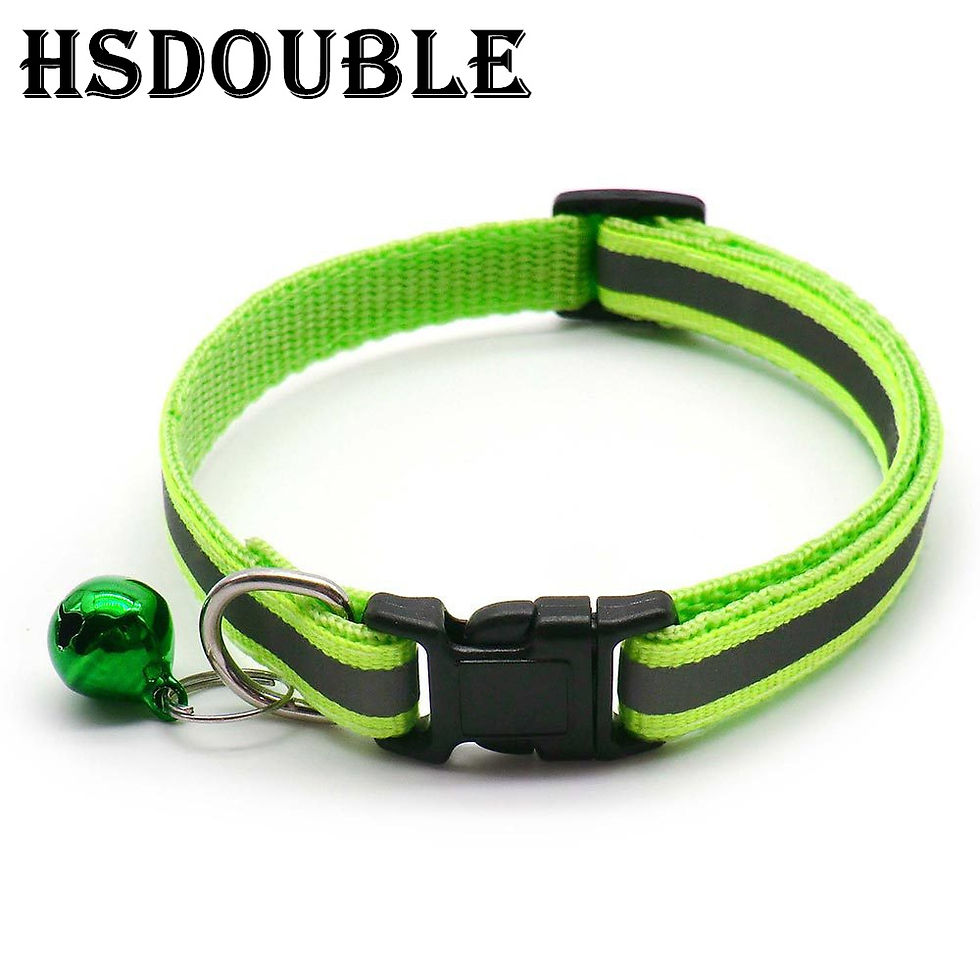 Thumbnail: 2Pcs/Pack 12 Colors Reflective Adjustable Cats And Small Dogs Collars With Bells