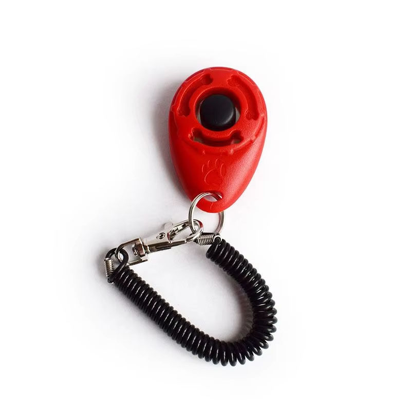 Thumbnail: Dog Training Clicker Aid Adjustable WristStrap Sound Plastic Pet Cat Click Train