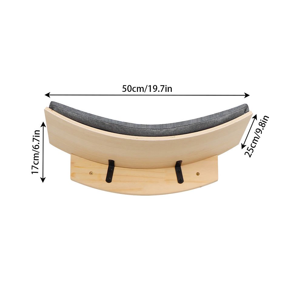 Thumbnail: Wooden Cat Climbing Shelves Wall Mounted Cat Tree Sisal Scratching Post Pedal Ha