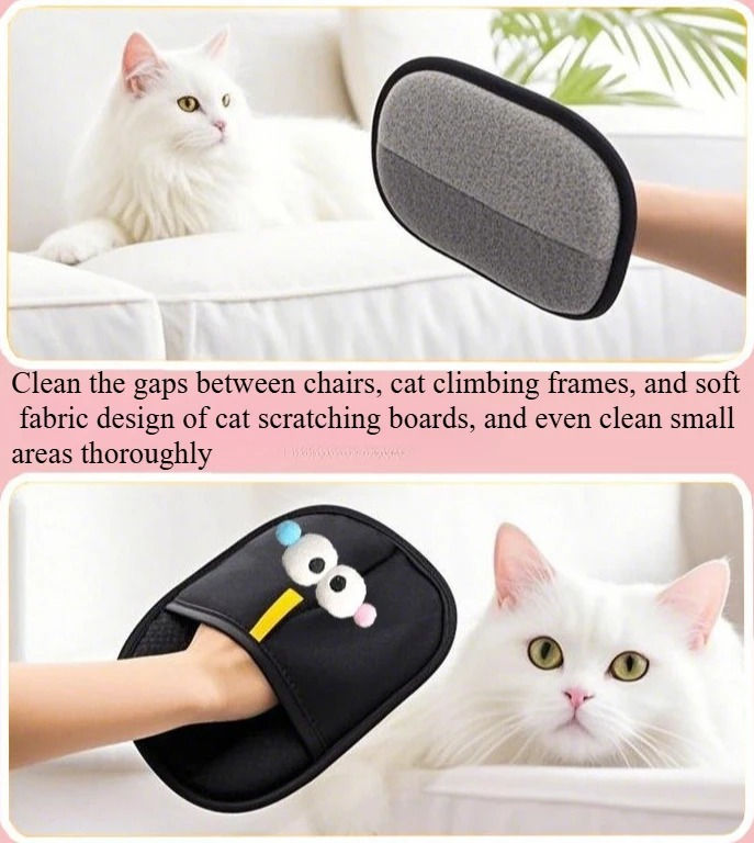 Thumbnail: Cat Hair Cleaner Pet Gloves Household Hair Remover Cat Dog Hair Remover Brush Re