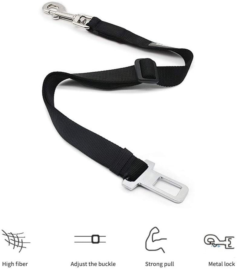 Thumbnail: Adjustable Pet Cat Dog Car Seat  Belt Pet Seat Vehicle Dog Harness Lead Clip Saf