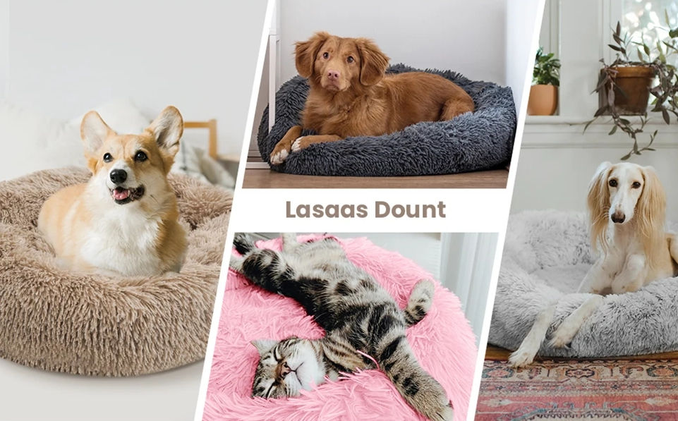 Thumbnail: 40-90cm 6 Sizes Round Pet Bed for Large Dog Bed Super Soft Cat Bed Plush Dog Hou