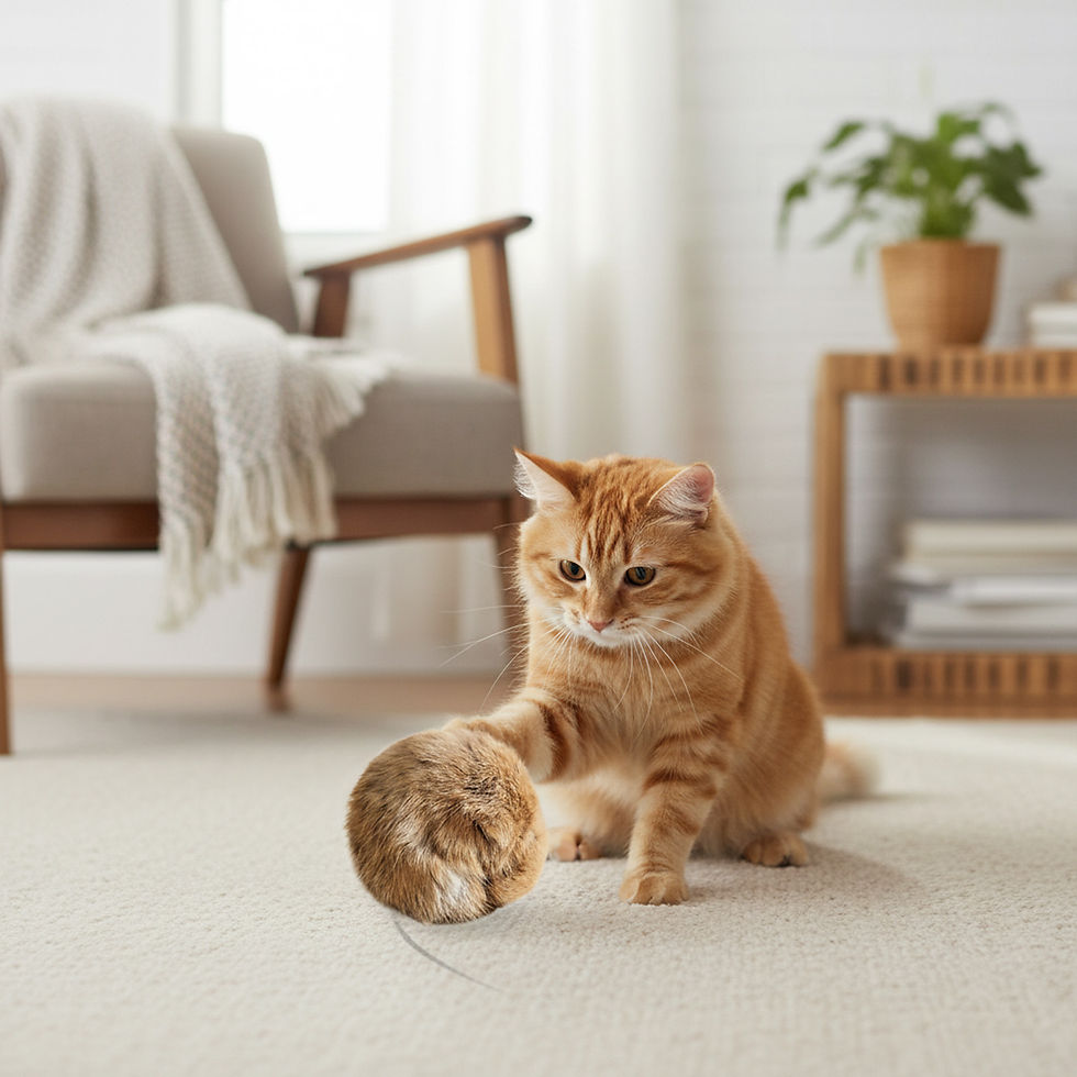 Thumbnail: 1/2/3/6pcs Rabbit Fur Ball Interactive Cat Toy Pet Product Containing Catnip Toy