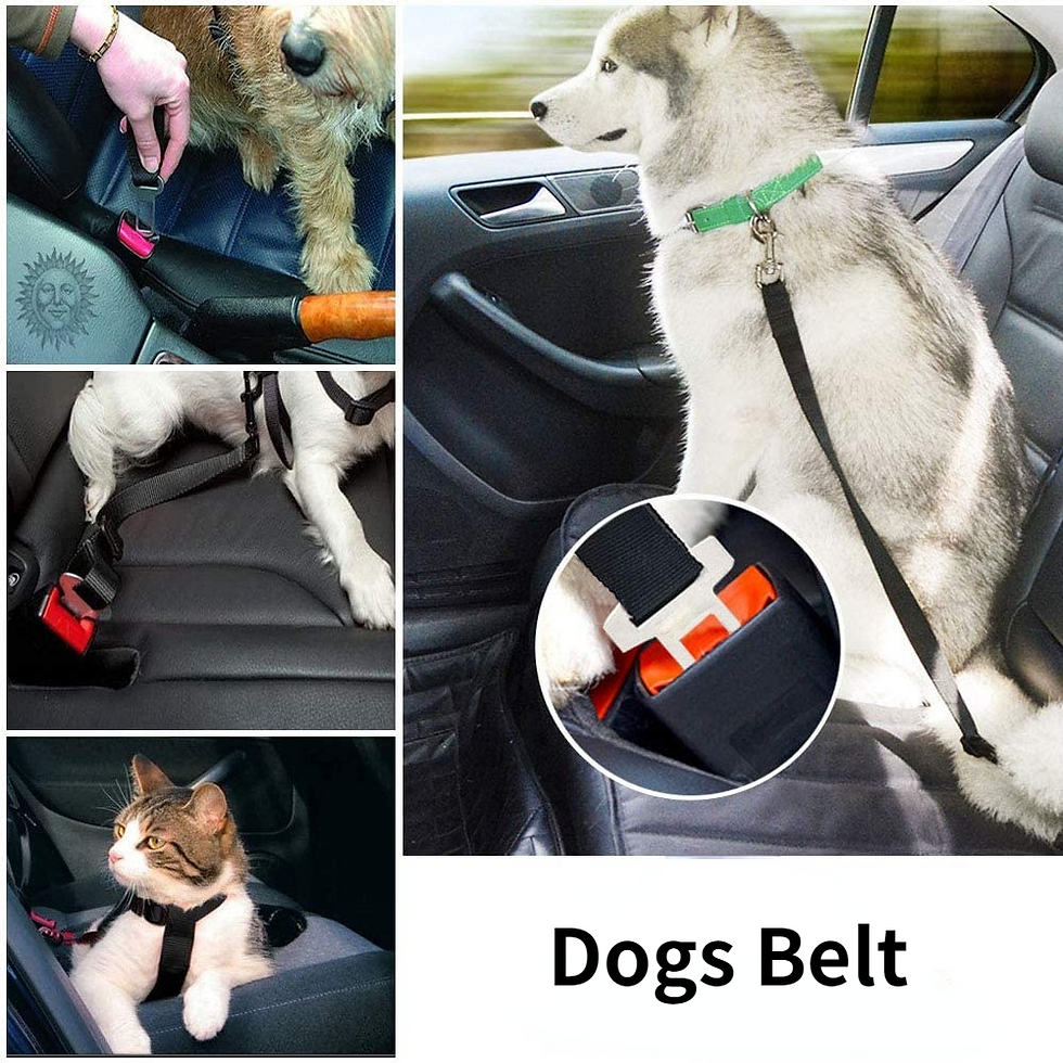 Thumbnail: Adjustable Pet Cat Dog Car Seat  Belt Pet Seat Vehicle Dog Harness Lead Clip Saf