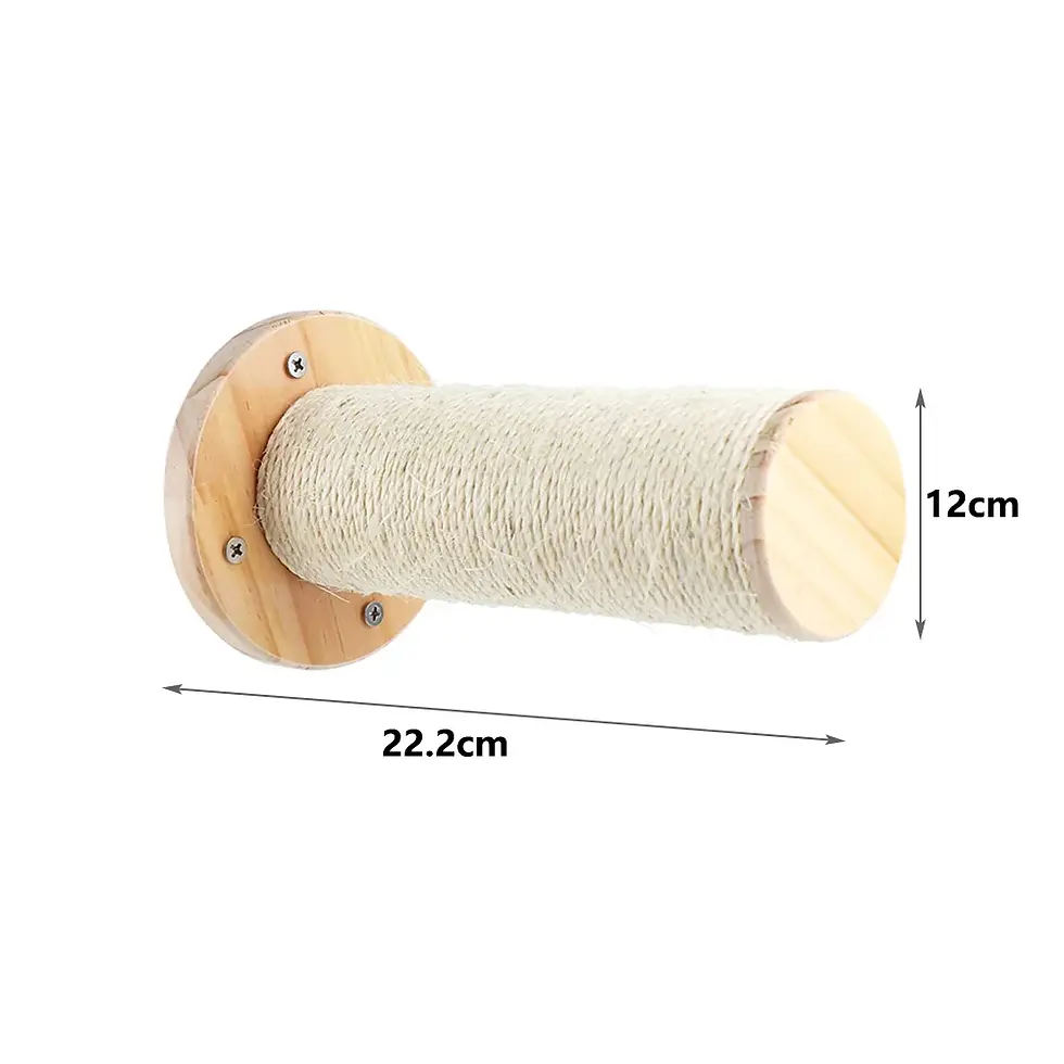 Thumbnail: Wooden Cat Climbing Shelves Wall Mounted Cat Tree Sisal Scratching Post Pedal Ha