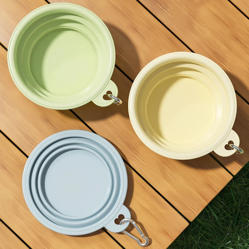 Thumbnail: 350ml/1000ml Collapsible Dog Bowl Outdoor Travel Pet Drinking Bowl for Dog Cats 