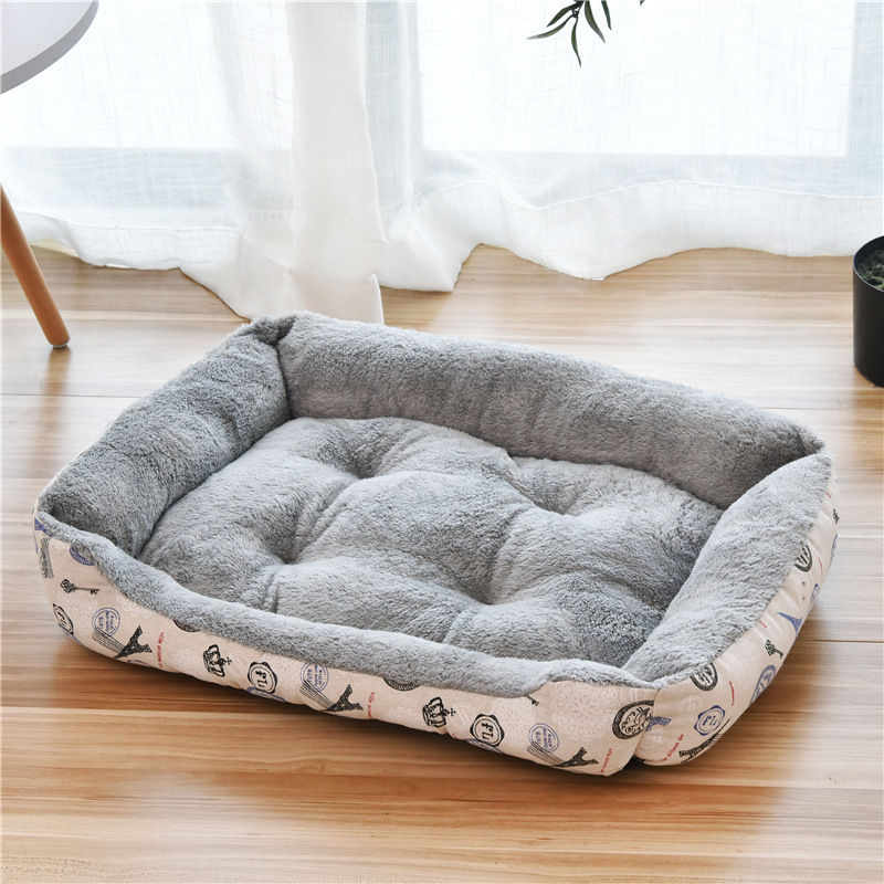 Thumbnail: Pet Large Dog Bed Warm House Candy-colored Square Nest Pet Kennel For Small Medi