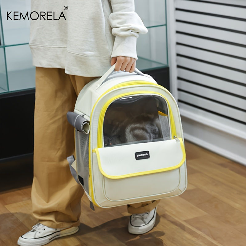 Thumbnail: Large Capacity Breathable Mesh Portable Foldable Pet Carrier Backpack for Dog an
