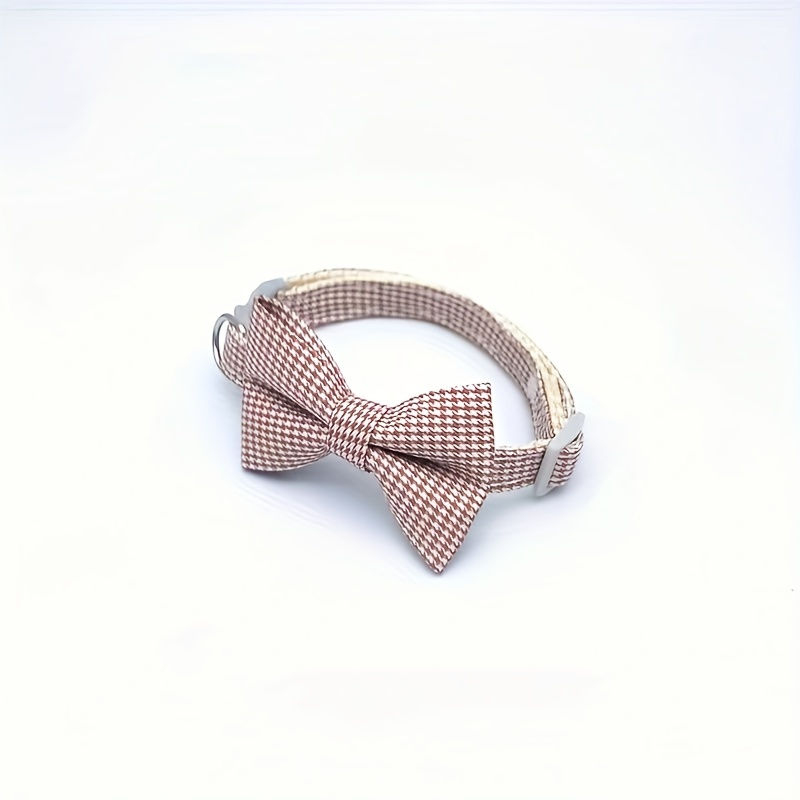 Thumbnail: 1 Piece Adjustable Plaid Cat Collar Tie Knot - Perfect for Festive Dressing and 
