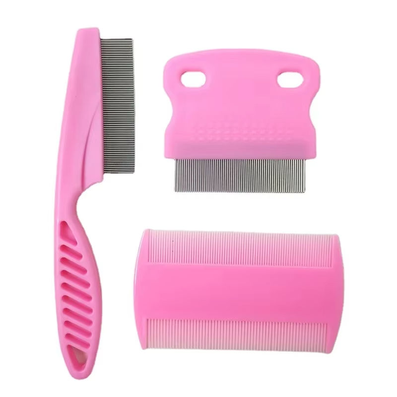 Thumbnail: 3Pcs/set Dog Cat Grooming Combs with Rounded Teeth Professional Pet Dematting To