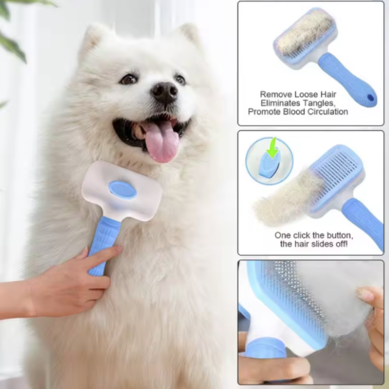Thumbnail: Dog Comb Pet Hair Removal Brush Cats and Dogs Special Comb Beauty Massage Self-c