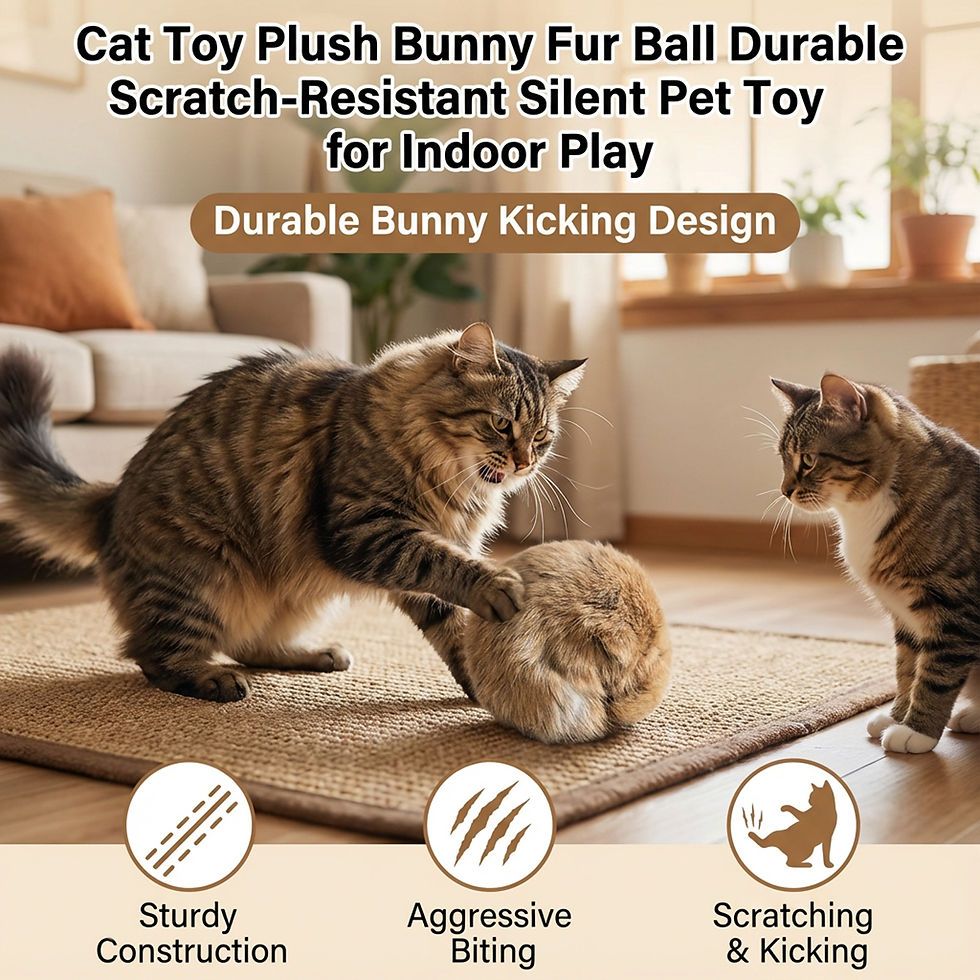 Thumbnail: 1/2/3/6pcs Rabbit Fur Ball Interactive Cat Toy Pet Product Containing Catnip Toy