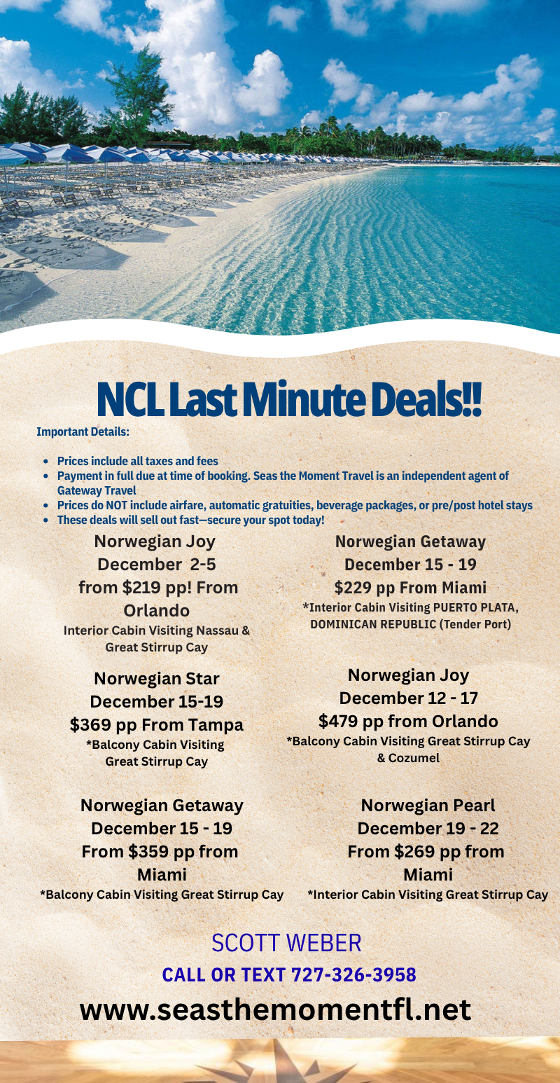 Last minute NCL deals