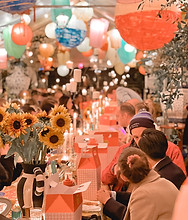 A colorful wedding reception for two SCAD artists (my aunt and uncle).