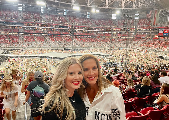 My mom (right) and I (left) at Taylor Swift The Eras Tour in Glendale, AZ