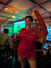 woman with foam finger and Spain shirt