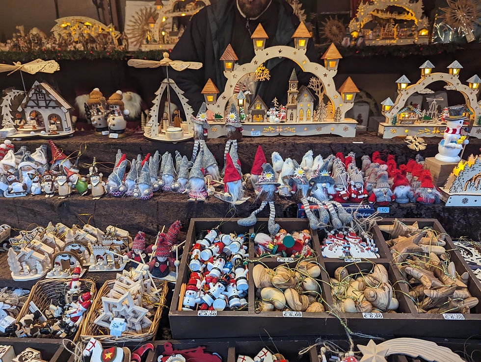 Christmas market ornaments in germany