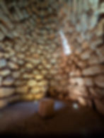 interior stone walls of a nuraghe
