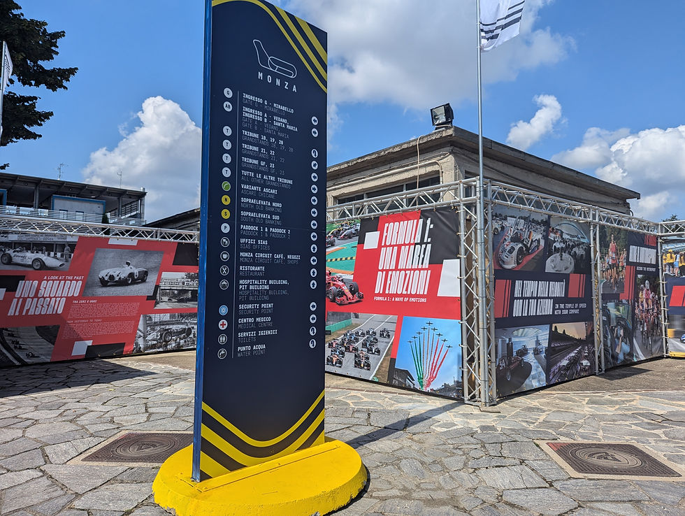 Monza race track sign