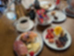 breakfast buffet plates