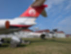 Volandia museum yard with airplanes