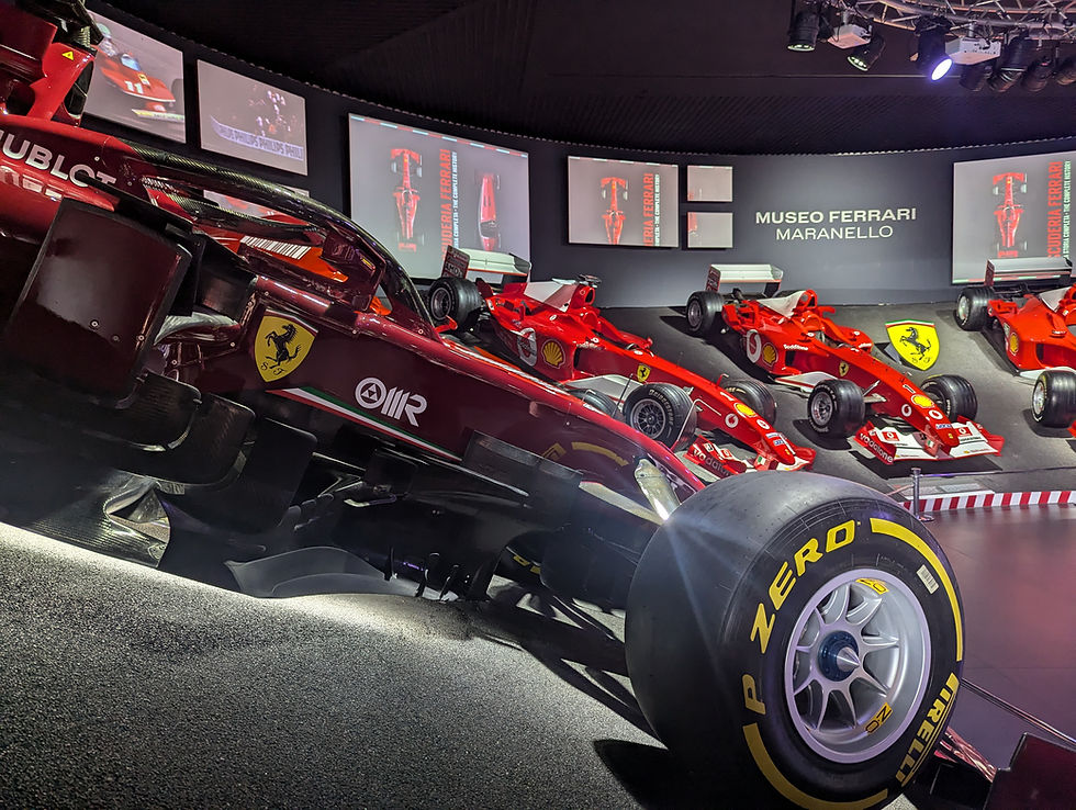 side view of f1 cars