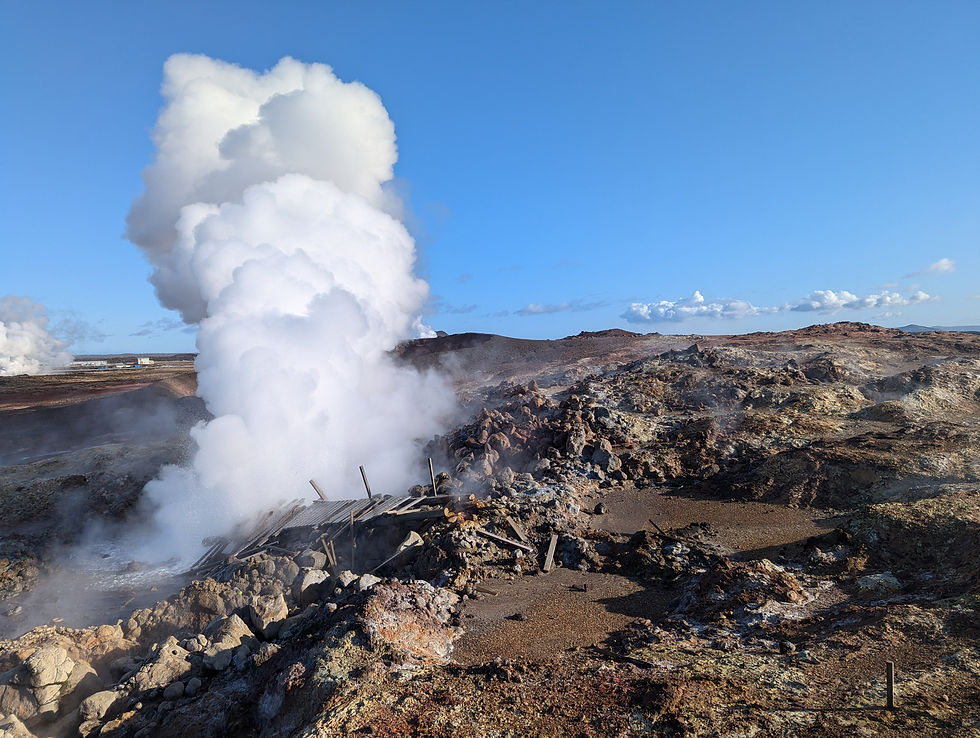 active geyser steaming