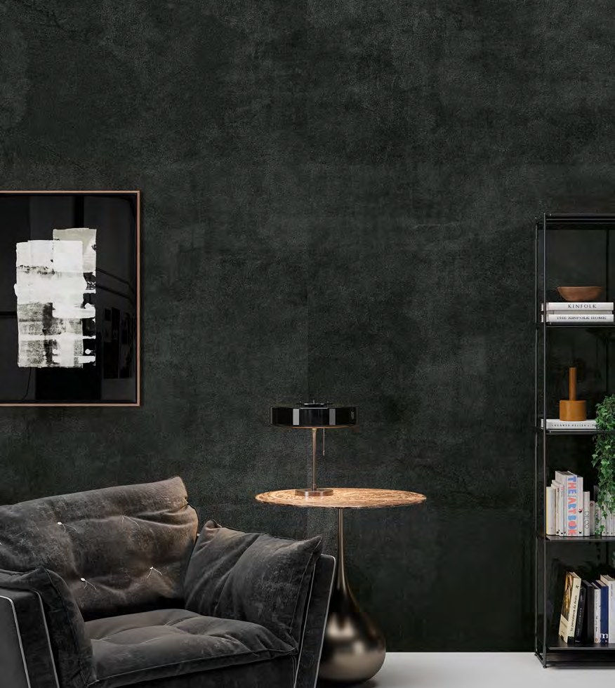 Jet Black porcelain slab – room photo