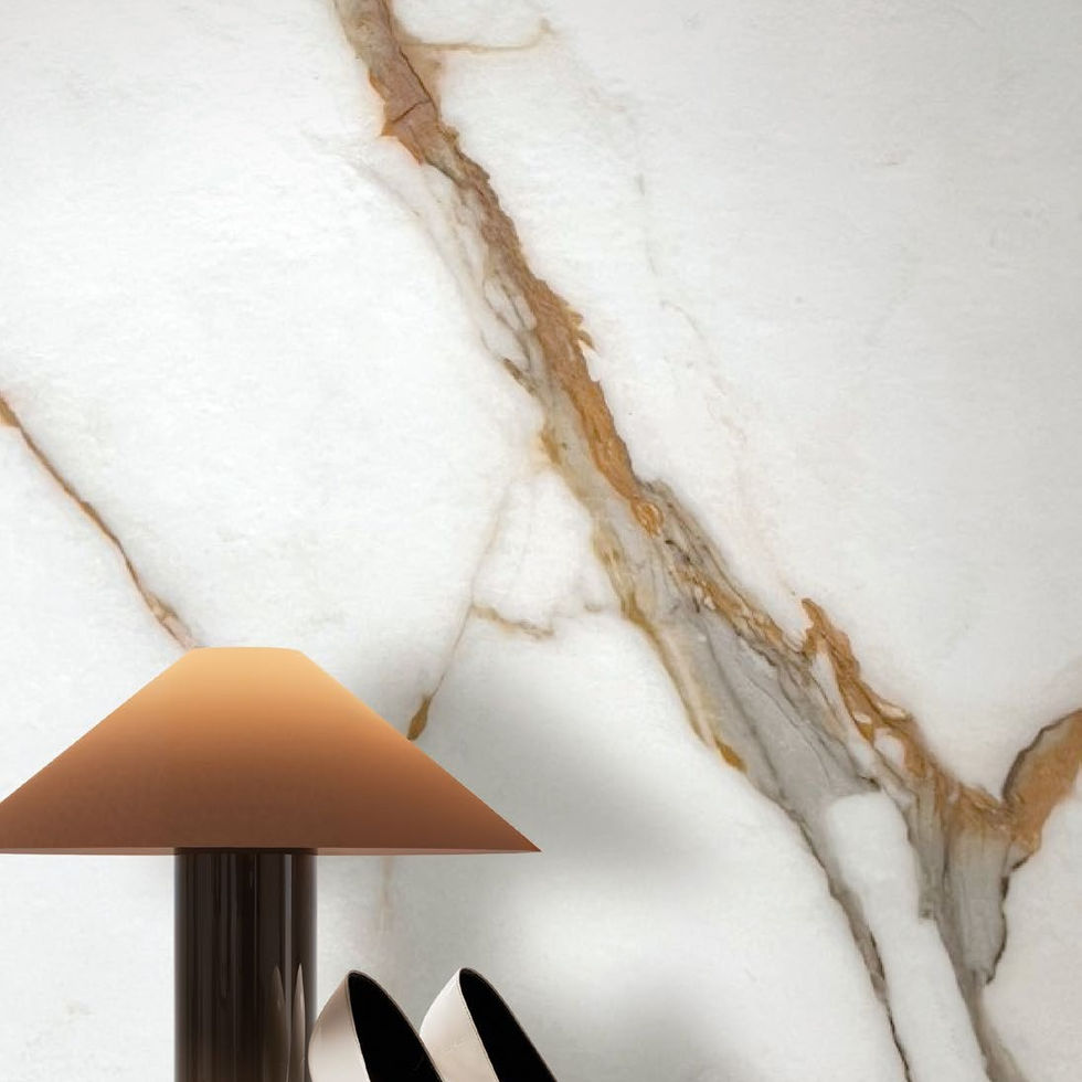 Calacatta Oro porcelain slab – room photo