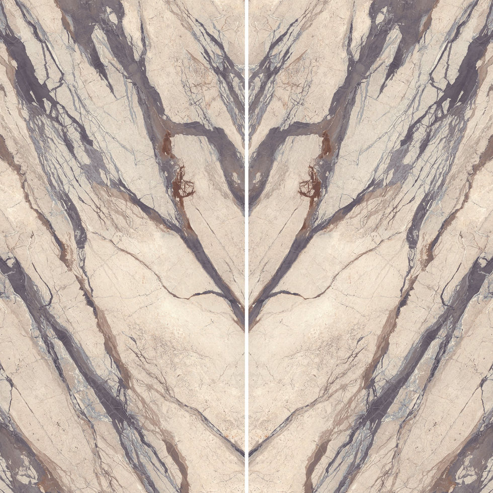 Breccia Siciliana porcelain slab – bookmatched pair