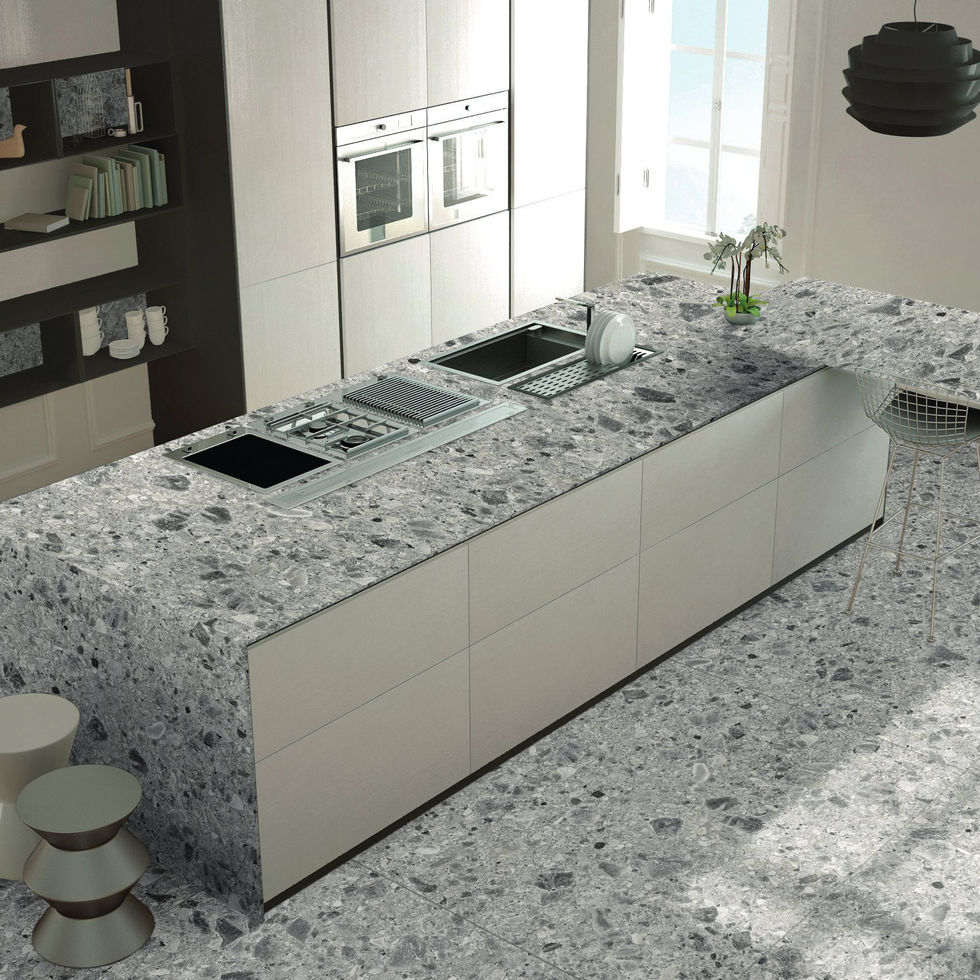 Ceppo di Grè porcelain slab – room photo