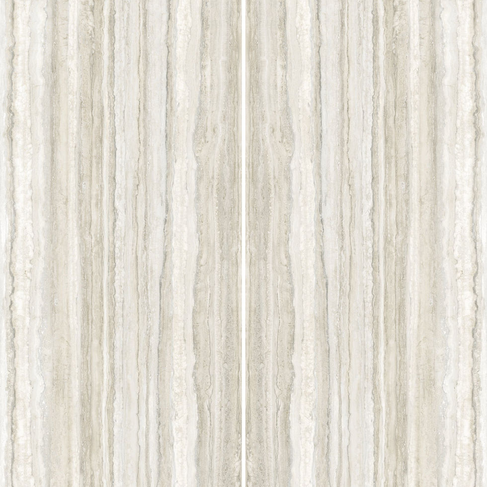 Heaven Travertino Taupe porcelain slab – bookmatched pair