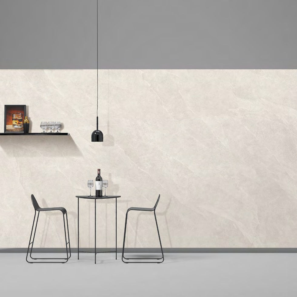 Slate White porcelain slab – room photo