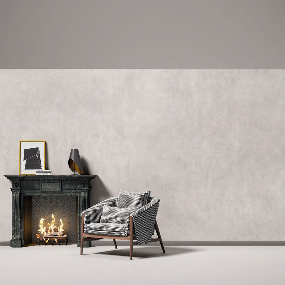Ash porcelain slab – room photo