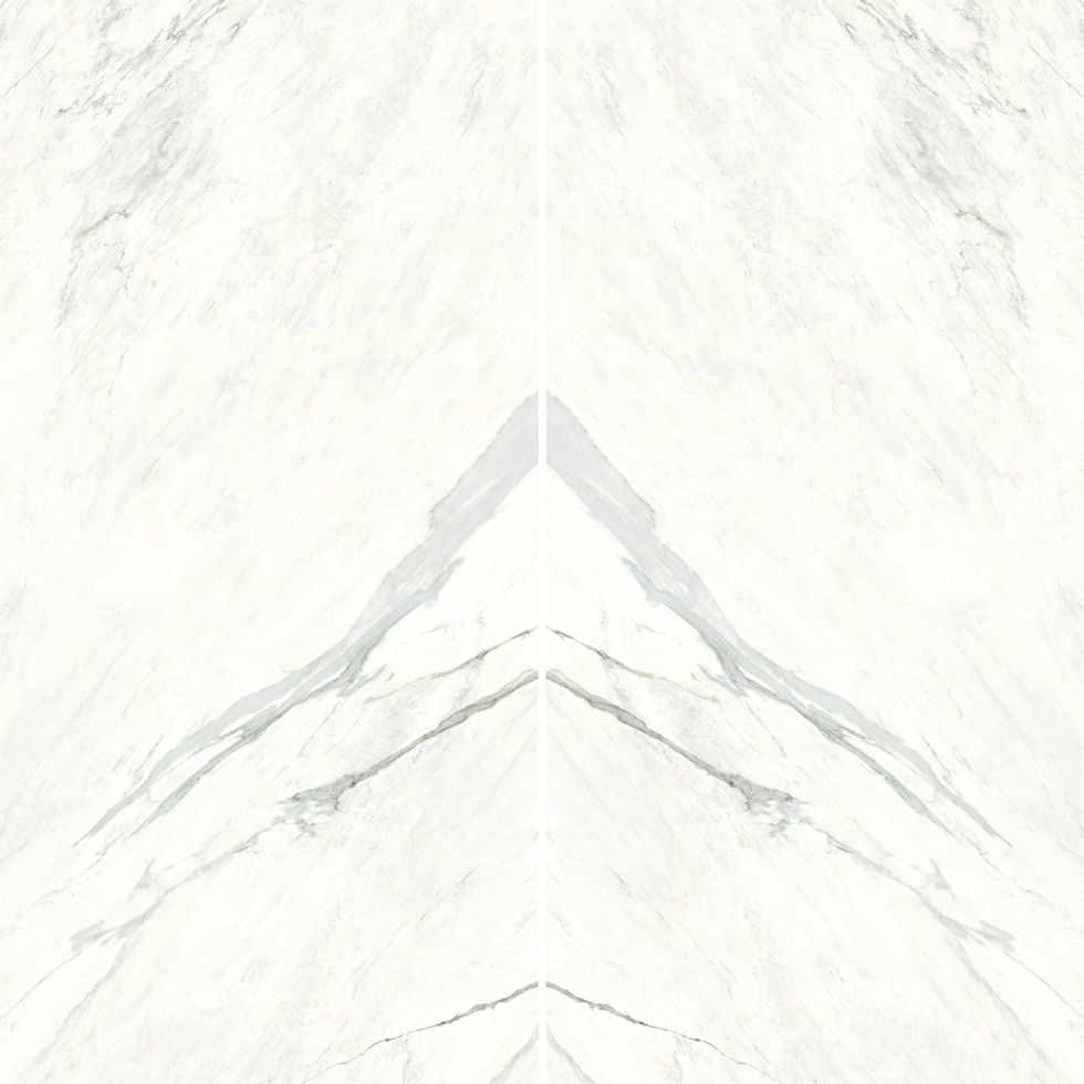Calacatta White porcelain slab – bookmatched pair